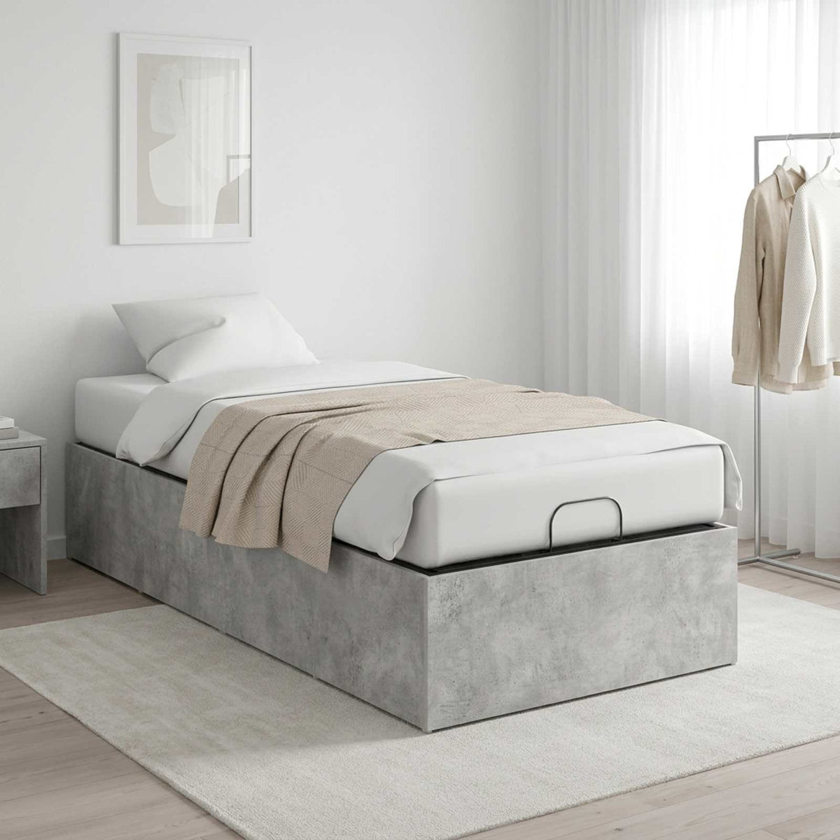 Bed Surround Adjustable Base Concrete grey