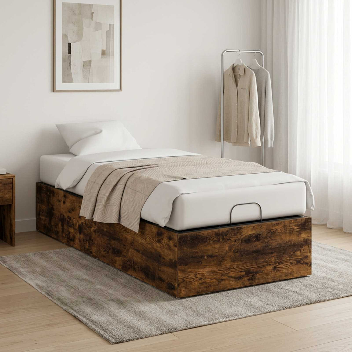 Bed Surround Adjustable Base Smoked oak