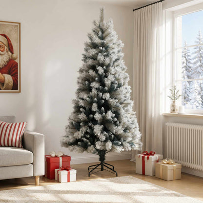 Artificial Hinged Christmas Tree with Baubles 150 LEDs 210 cm without LED