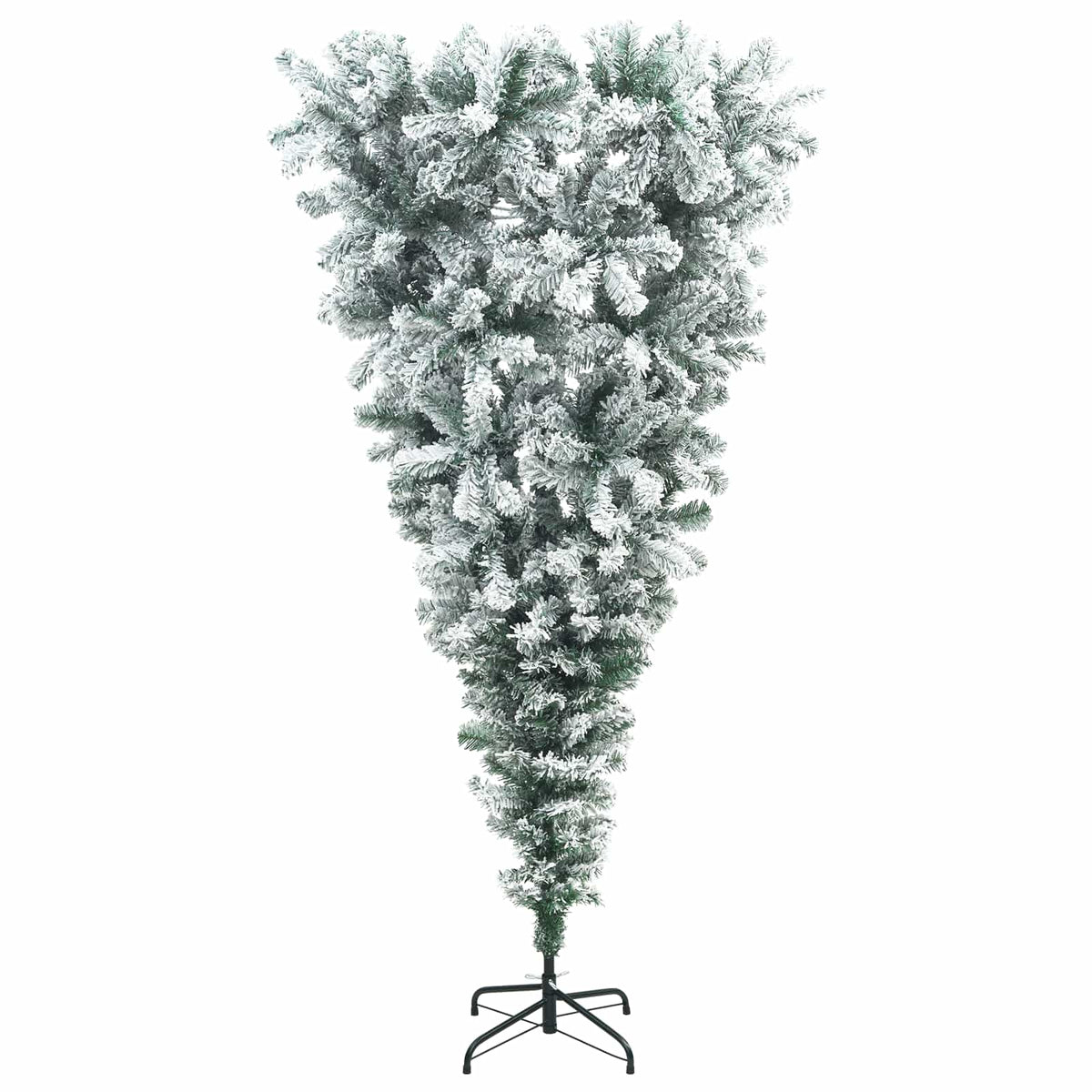 vidaXL Upside-down Artificial Christmas Tree 180 cm PVC and Steel 3