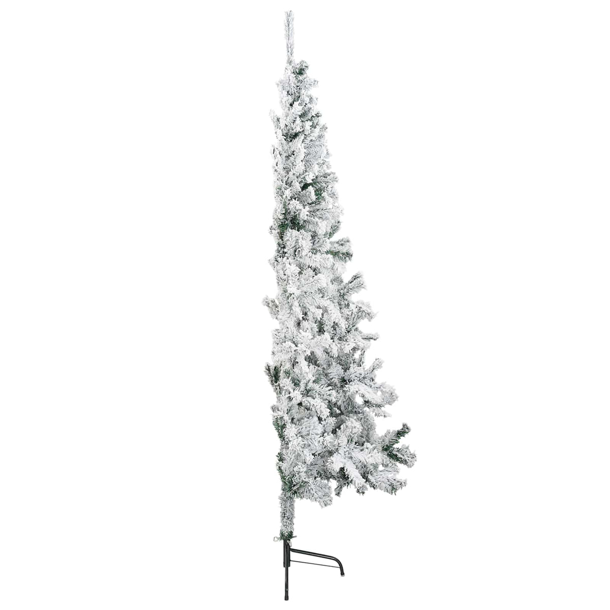 vidaXL Artificial Christmas Tree 150 cm PVC and Steel Green and White 4