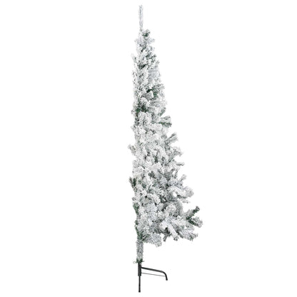vidaXL Artificial Christmas Tree 150 cm PVC and Steel Green and White 4