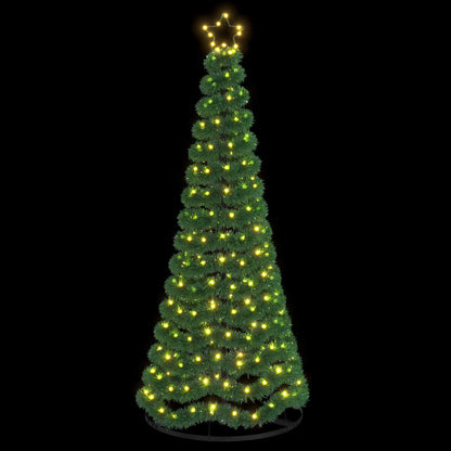 LED Tinsel Christmas Tree with Base EKENAS 220 LEDs 180 cm Warm white