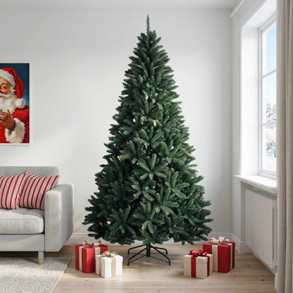 Artificial Christmas Tree with Bauble 210 cm Dark Green Ø 106 x 210 cm without LED