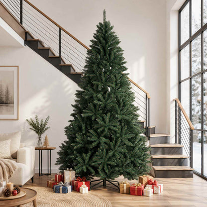 Artificial Christmas Tree with Bauble 270 cm Dark Green Ø 128 x 270 cm without LED