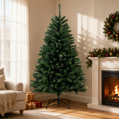 Artificial Christmas Tree Mid-green with Bauble 180 cm 300 LEDs Medium Green Ø 117 x 180 cm without LED