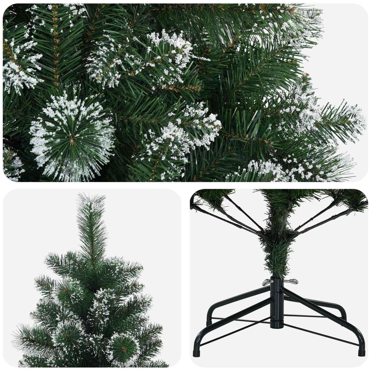 Artificial Christmas Tree PVC and Metal Green 180 cm