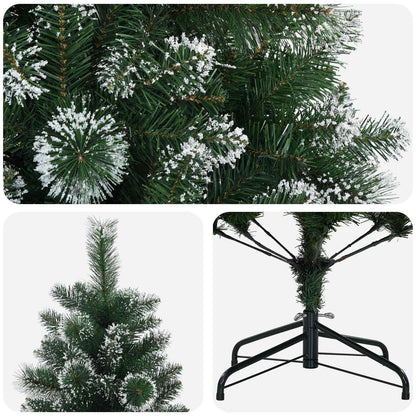 Artificial Christmas Tree PVC and Metal Green 180 cm