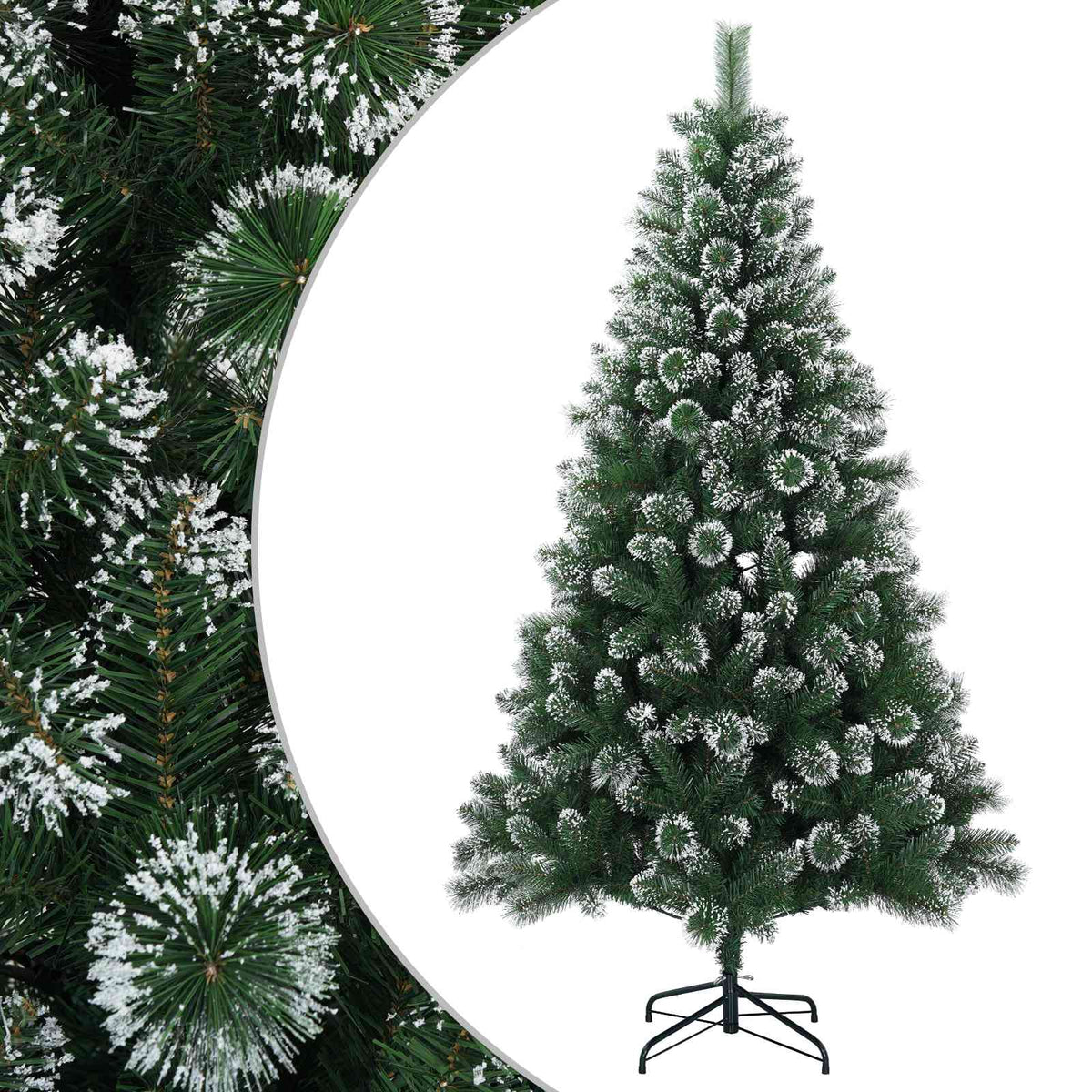 Artificial Christmas Tree PVC and Metal Green 180 cm