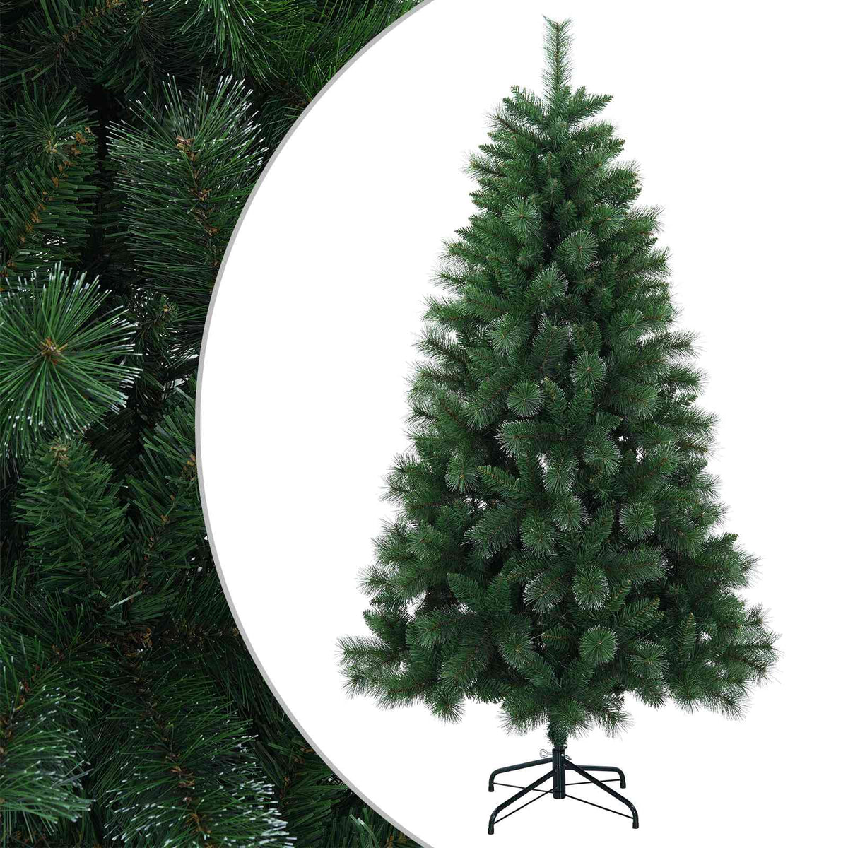 Artificial Christmas Tree PVC and Metal Green 180 cm