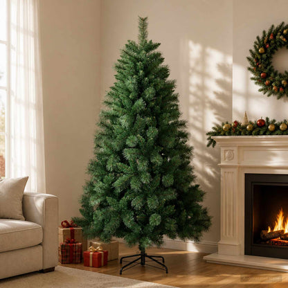 Artificial Christmas Tree PVC and Metal Green 240 cm