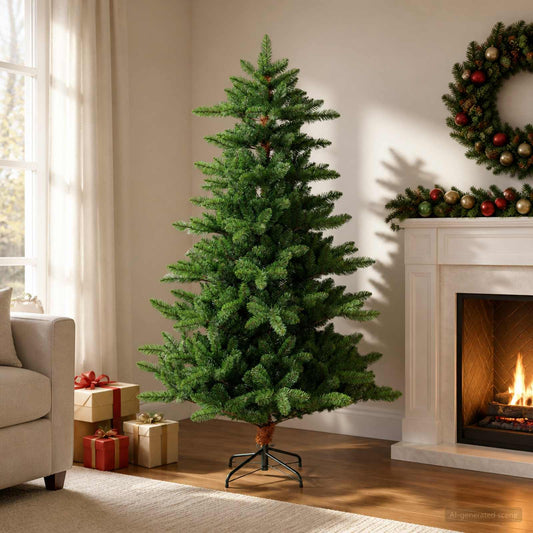 Artificial Christmas Tree PVC and Metal Green 150 cm