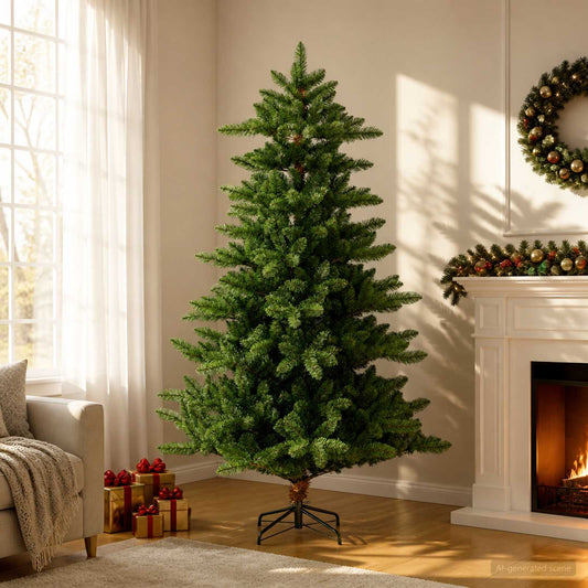 Artificial Christmas Tree PVC and Metal Green 180 cm