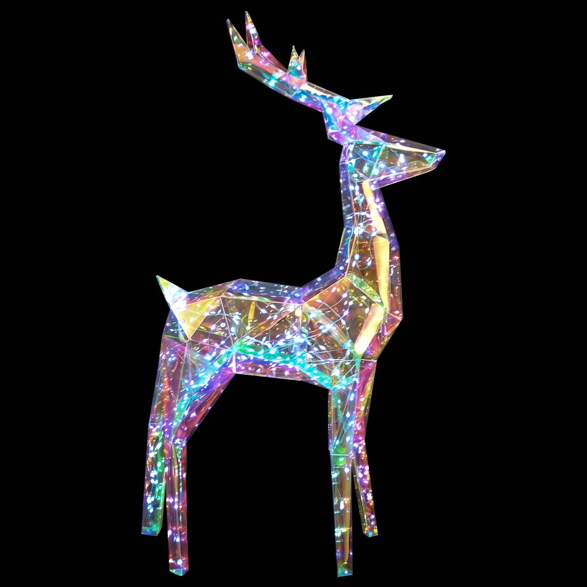 vidaXL Prismatic Iridescent LED Reindeer Multicolour 48 x 19 x 86 cm 3