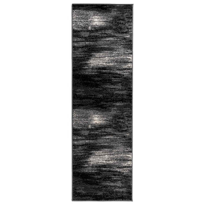 Runner Rug FLORNES Woven 80 x 350 cm PP 7 mm Black brushes