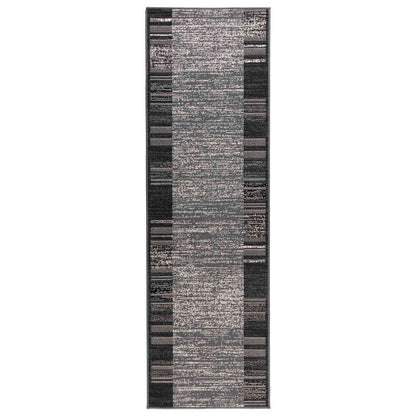 Runner Rug FLORNES Woven PP Grey stripes