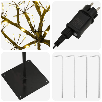 S-Shape LED Christmas Tree Black 18 x 18 x Steel Black (warm white) 150 cm