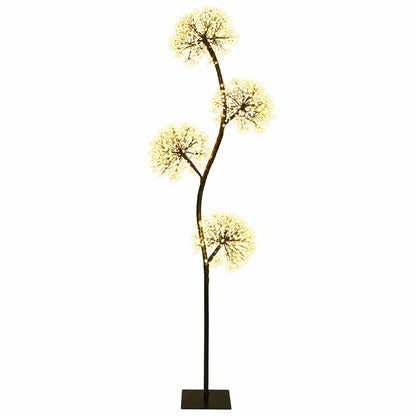 S-Shape LED Christmas Tree Black 18 x 18 x Steel Black (warm white) 150 cm