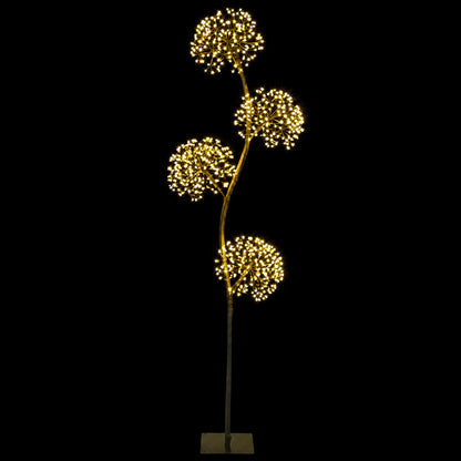 S-Shape LED Christmas Tree Black 18 x 18 x Steel Black (warm white) 150 cm