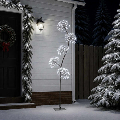 S-Shape LED Christmas Tree Black 18 x 18 x Steel Black (cold white) 175 cm