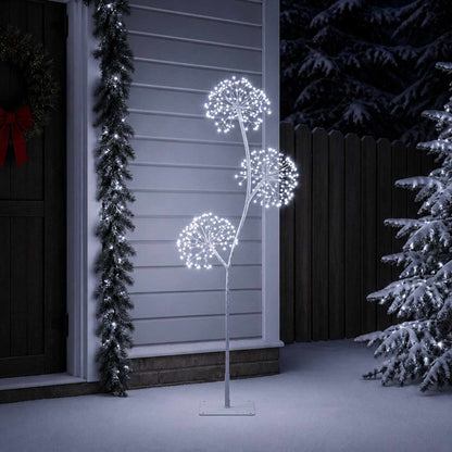 S-Shape LED Christmas Tree Black 18 x 18 x Steel White (cold white) 120 cm