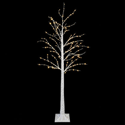 Birch Christmas Tree White 22 x 22 x Plastic 174 LEDs 180 cm Warm white