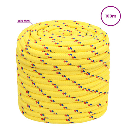 Multipurpose Utility Rope PP Length 100 m Yellow 16 mm