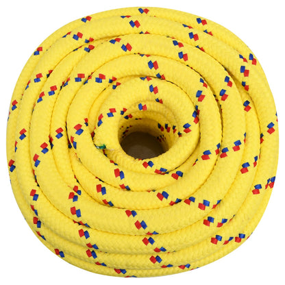 vidaXL Multipurpose Utility Rope 20 mm 50 m Yellow PP 2400 kg Max Load 3