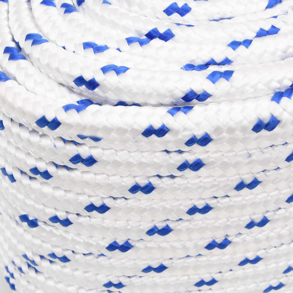 Multipurpose Utility Rope PP Length 100 m White and Blue 16 mm