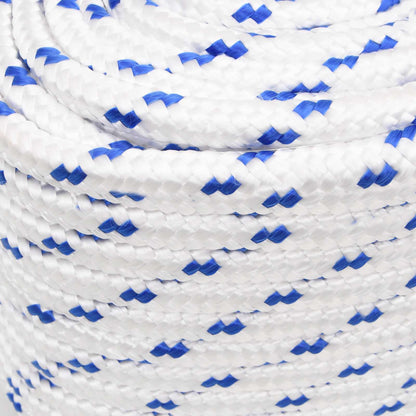 Multipurpose Utility Rope PP Length 100 m White and Blue 16 mm