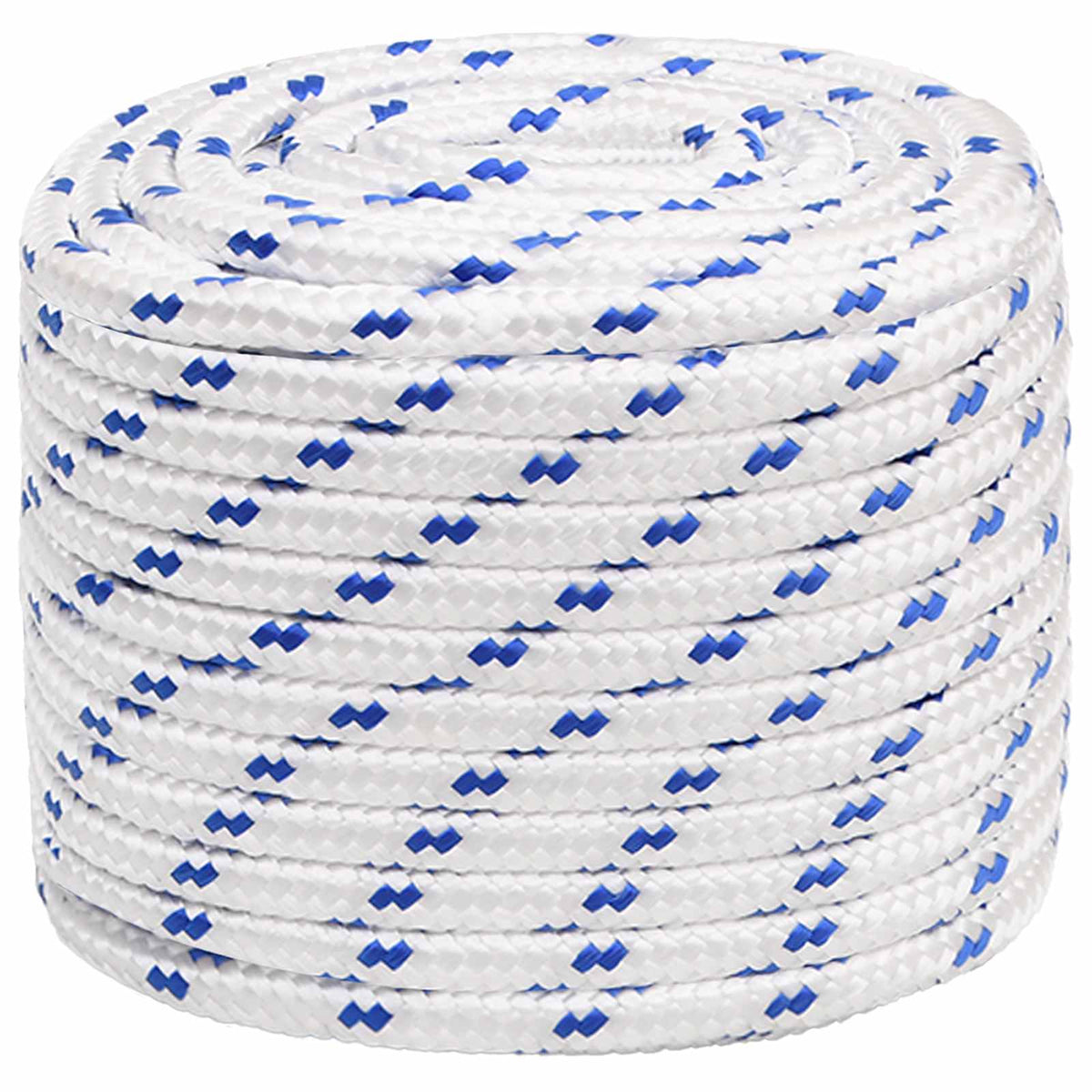 Multipurpose Utility Rope PP Length 100 m White and Blue 16 mm