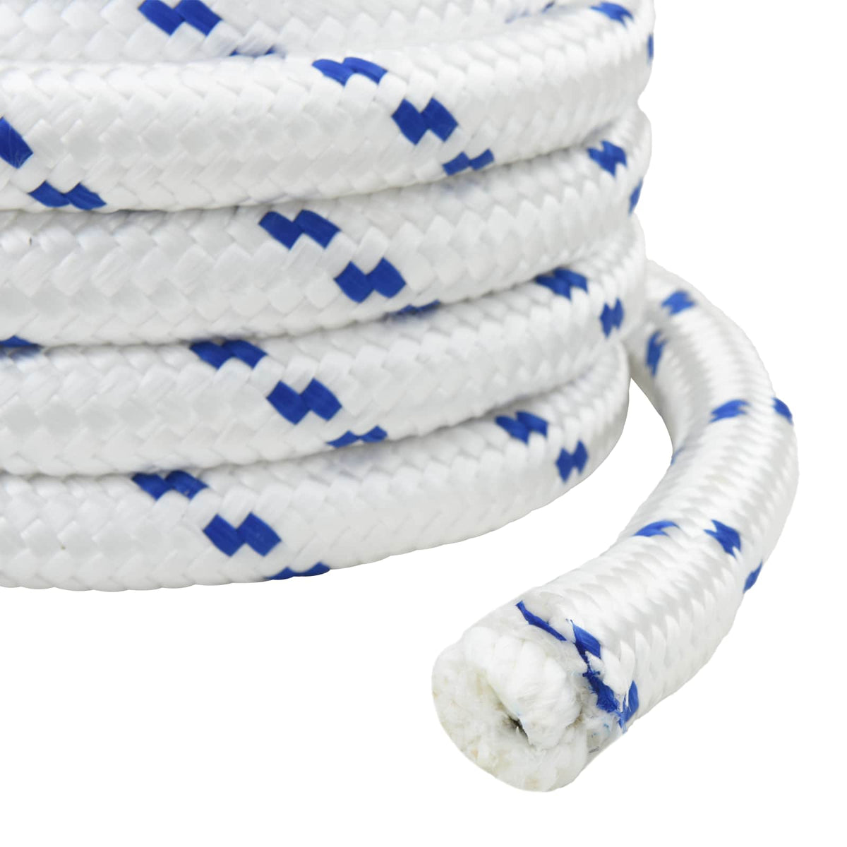 Multipurpose Utility Rope PP Length 25 m White and Blue 30 mm