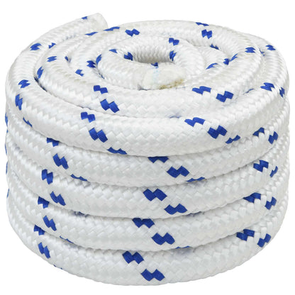 Multipurpose Utility Rope PP Length 25 m White and Blue 30 mm