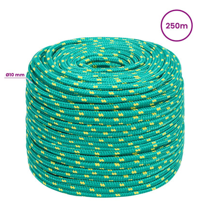 Multipurpose Utility Rope PP 27 kg Max Load Length 250 m Green 10 mm