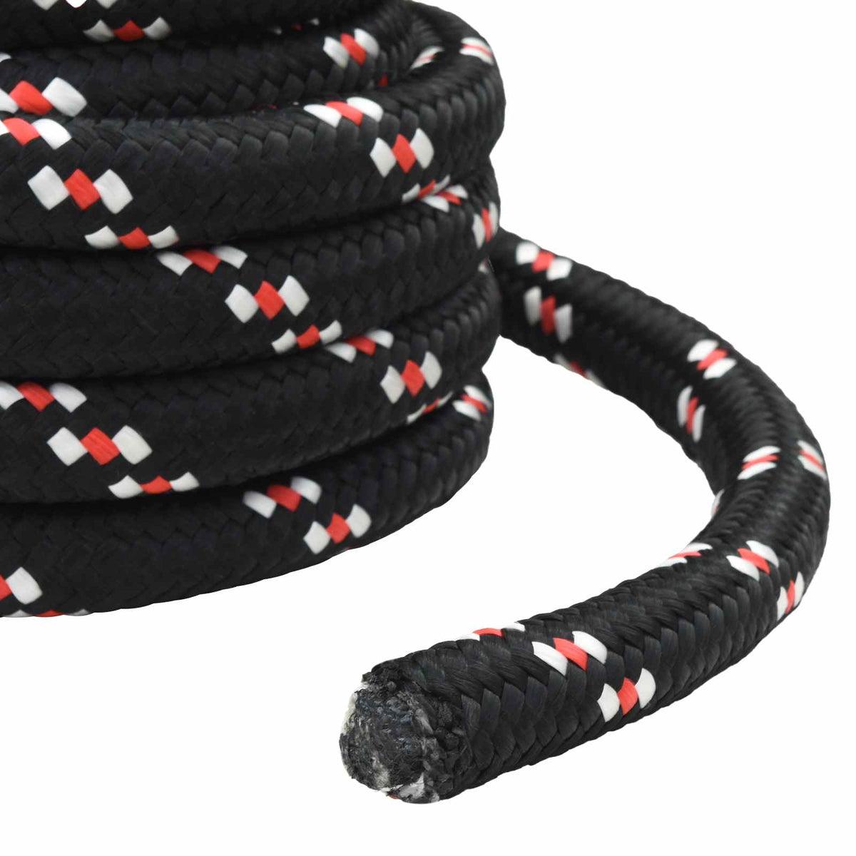 Multipurpose Utility Rope PP Length 25 m Black and Red 30 mm