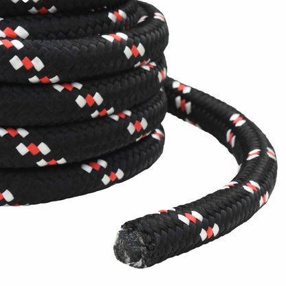 Multipurpose Utility Rope PP Length 25 m Black and Red 30 mm
