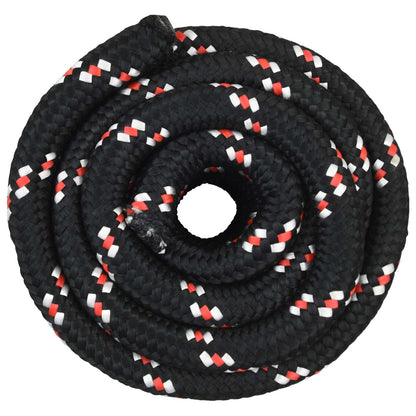 Multipurpose Utility Rope PP Length 25 m Black and Red 30 mm