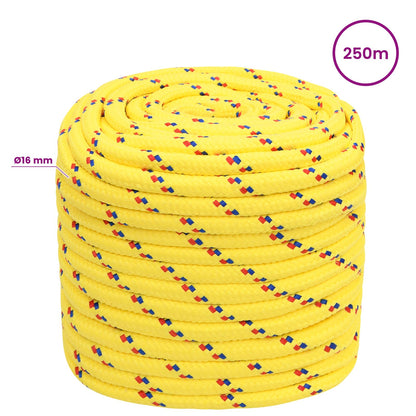 Multipurpose Utility Rope PP Length 250 m Yellow 16 mm