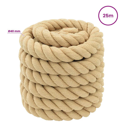Multipurpose Utility Rope PP Length 25 m Natural 40 mm