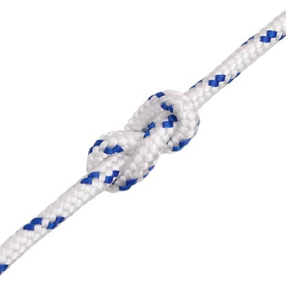 Multipurpose Utility Rope PP 645 kg Max Load Length 500 m 10 mm White and blue