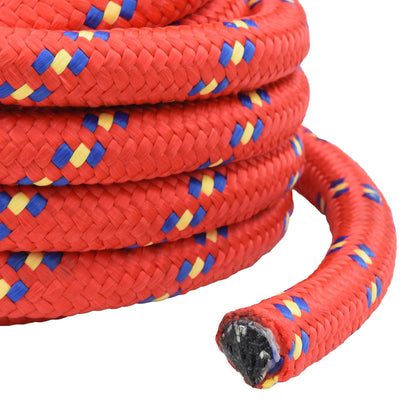 Multipurpose Utility Rope PP 27 kg Max Load Length 50 m Red 30 mm