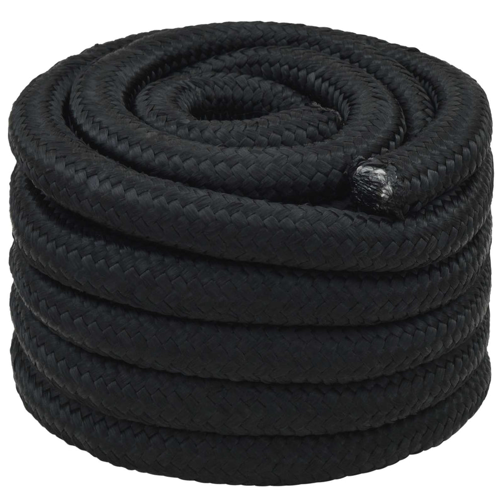 vidaXL Multipurpose Utility Rope PP 27 kg Max Load Length 25 m Black