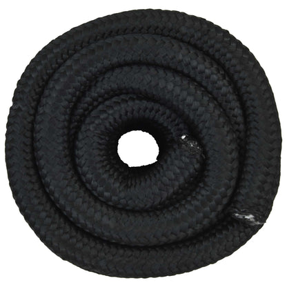 Multipurpose Utility Rope PP 27 kg Max Load Length 25 m Black 30 mm