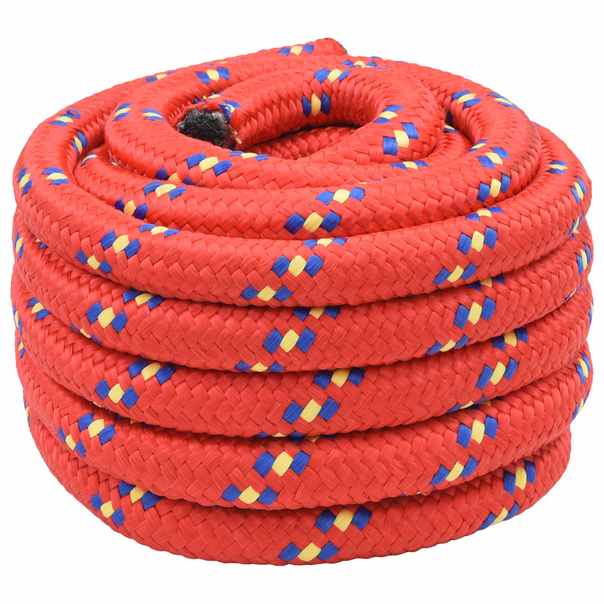 Multipurpose Utility Rope PP 9600 kg Max Load Length 10 m 40 mm Red