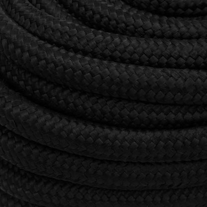 Multipurpose Utility Rope Polyester Black Length 25 m 20 mm