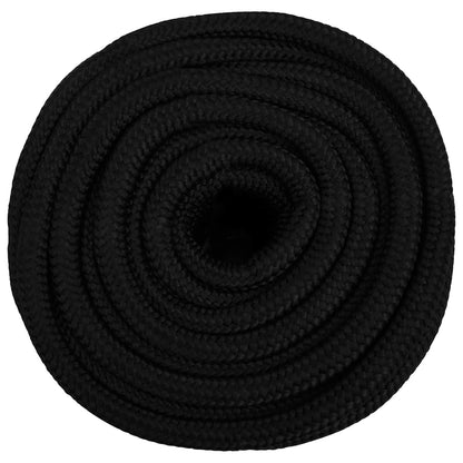 Multipurpose Utility Rope Polyester Black Length 100 m 16 mm