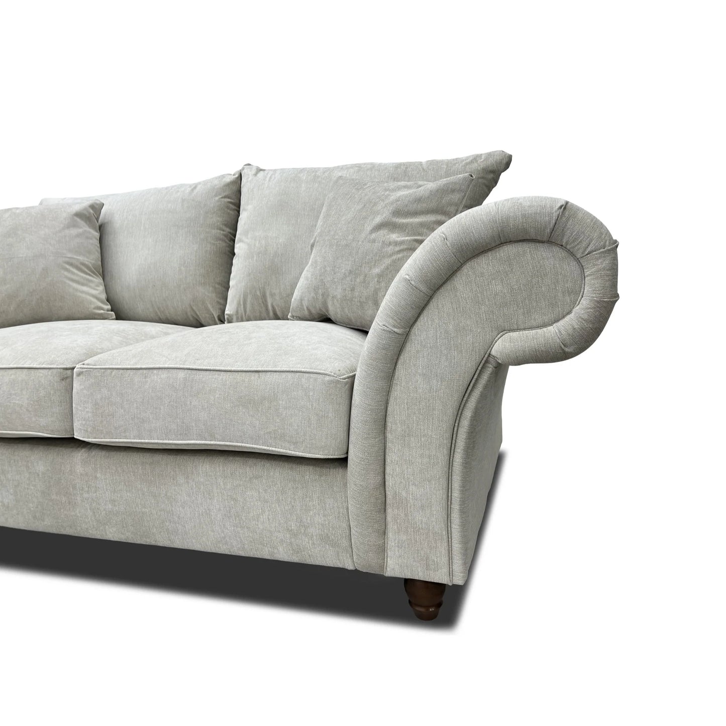 Windor Scatterback Fabric Large Corner Sofa - Stone