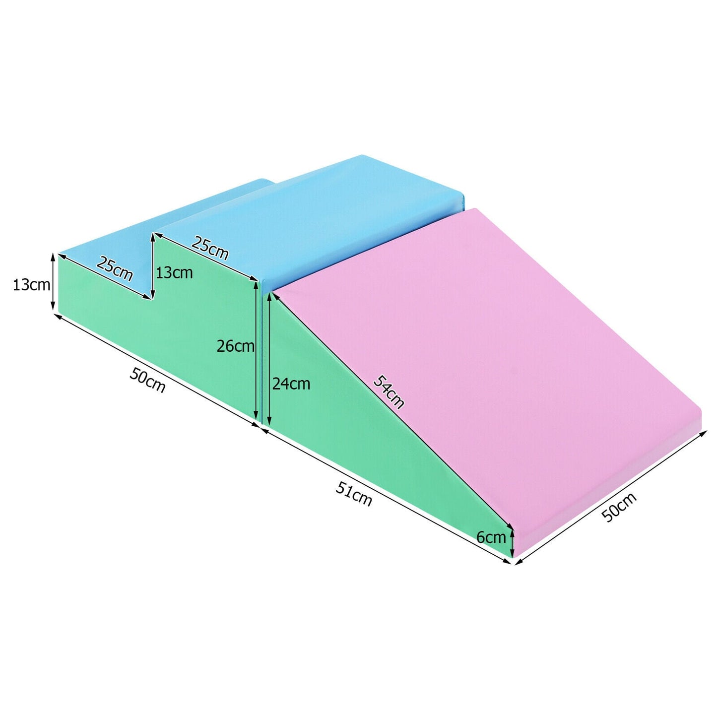 Toddler Climb and Crawl Foam Play Set-Pink &amp; Green