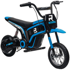 HOMCOM 24V Electric Motorbike with Twist Grip Throttle, Music, Horn, 12
