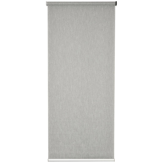 HOMCOM WiFi Smart Roller Blinds Work with TUYA App, Window Shade with Rechargeable Battery, Electric Shades Blind Easy Fit Home Office Living Room Bathroom Kitchen, Grey, 80cm x 180cm